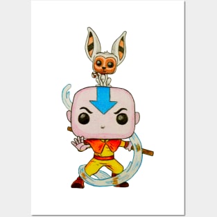 Cute Aang & Momo Posters and Art